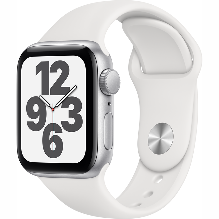 Viedpulksteņi Apple Watch SE GPS 44mm Silver Aluminium Case with White Sport Band [Mazlietots]